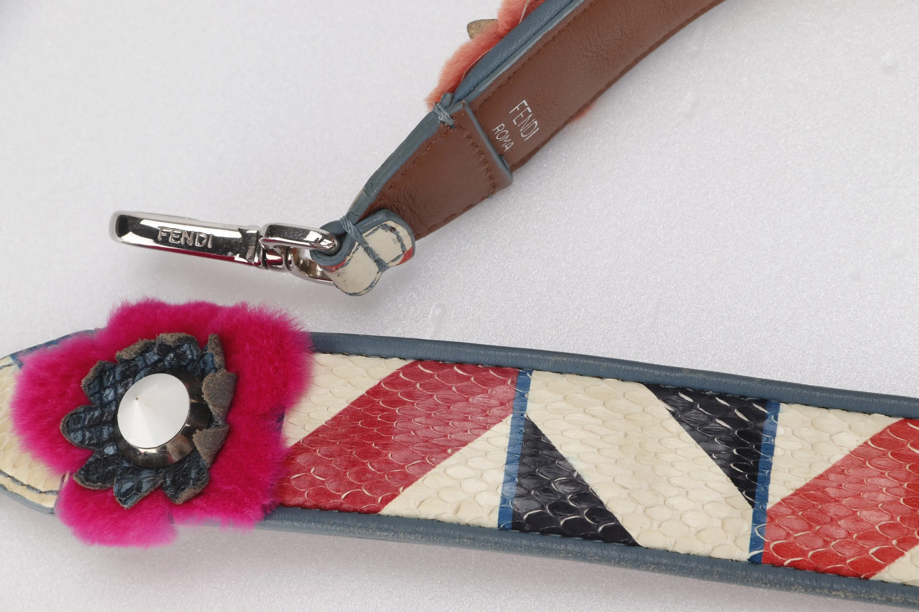 FENDI SNAKE EMBOSSED STRAP, NO DUST COVER & BOX