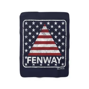 Fenway Stars & Stripes Sherpa Fleece Blanket