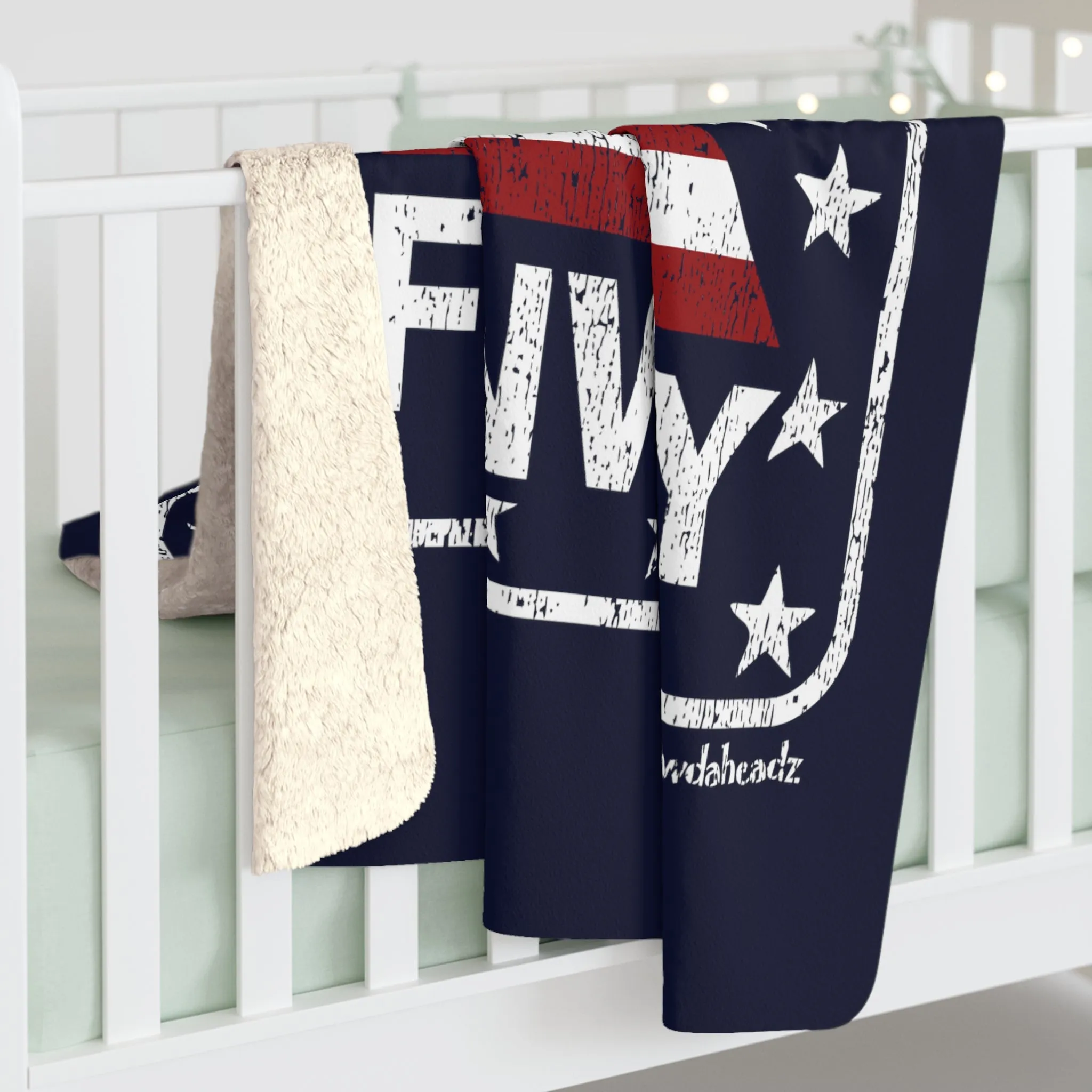 Fenway Stars & Stripes Sherpa Fleece Blanket