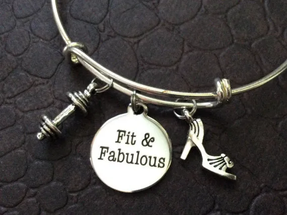 Fit and Fabulous Weights Exercise Workout Expandable Bracelet Adjustable Wire Bangle Trendy Gift