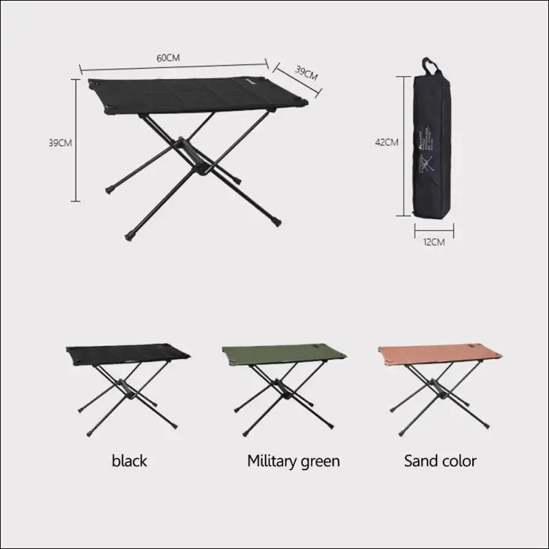 Foldable camping table-aluminum lightweight folding table compact roll up tables collapsible table