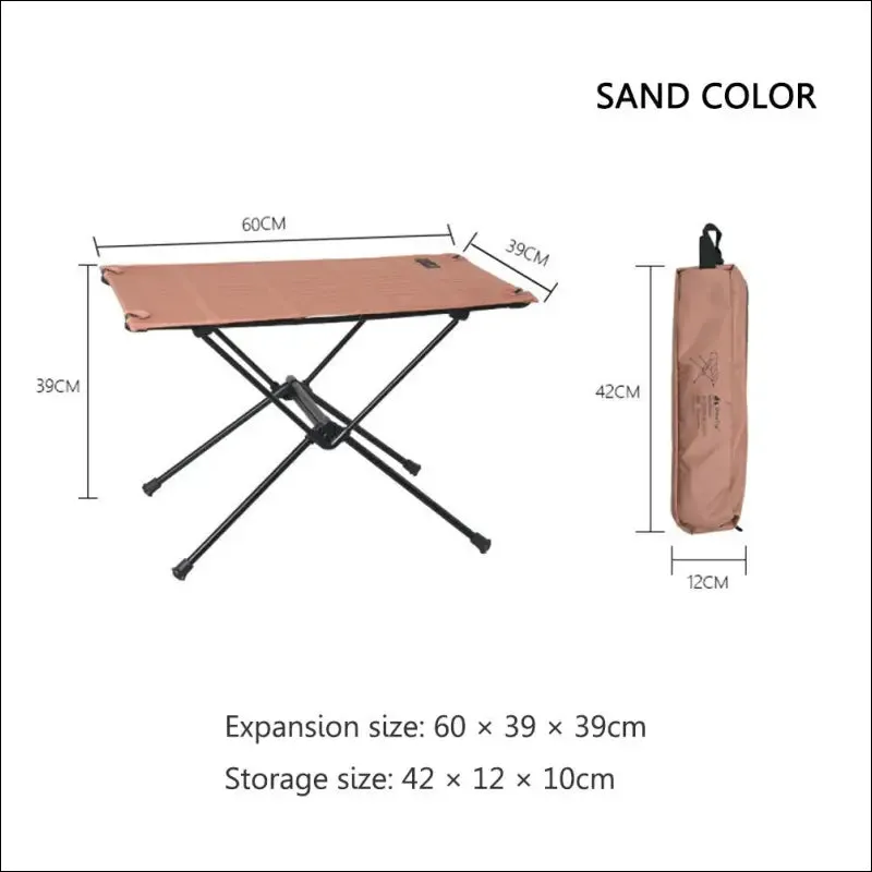 Foldable camping table-aluminum lightweight folding table compact roll up tables collapsible table