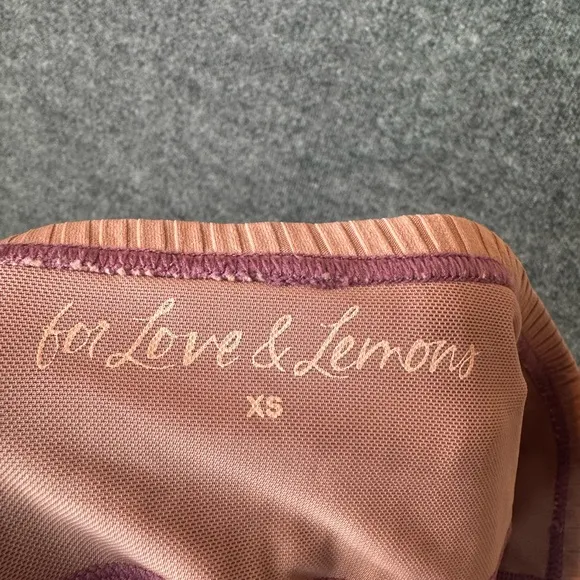 For Love and Lemons Dani Bike Shorts - Mauve Pink, Size Extra Small (XS), NWT