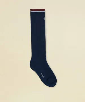 FORDI Line Color Block Knee Socks - Navy