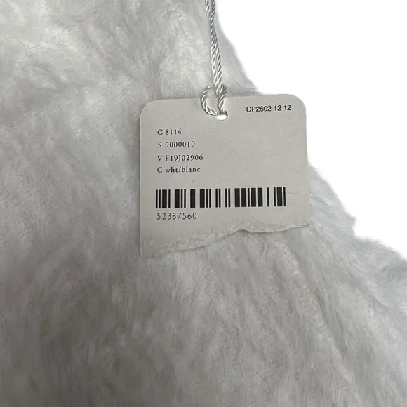 Free People FP White Fuzzy Cardigan Sweater Size Medium NWT
