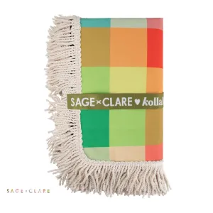 Fringed Medium Picnic Mat Sage x Clare & Kollab Aida