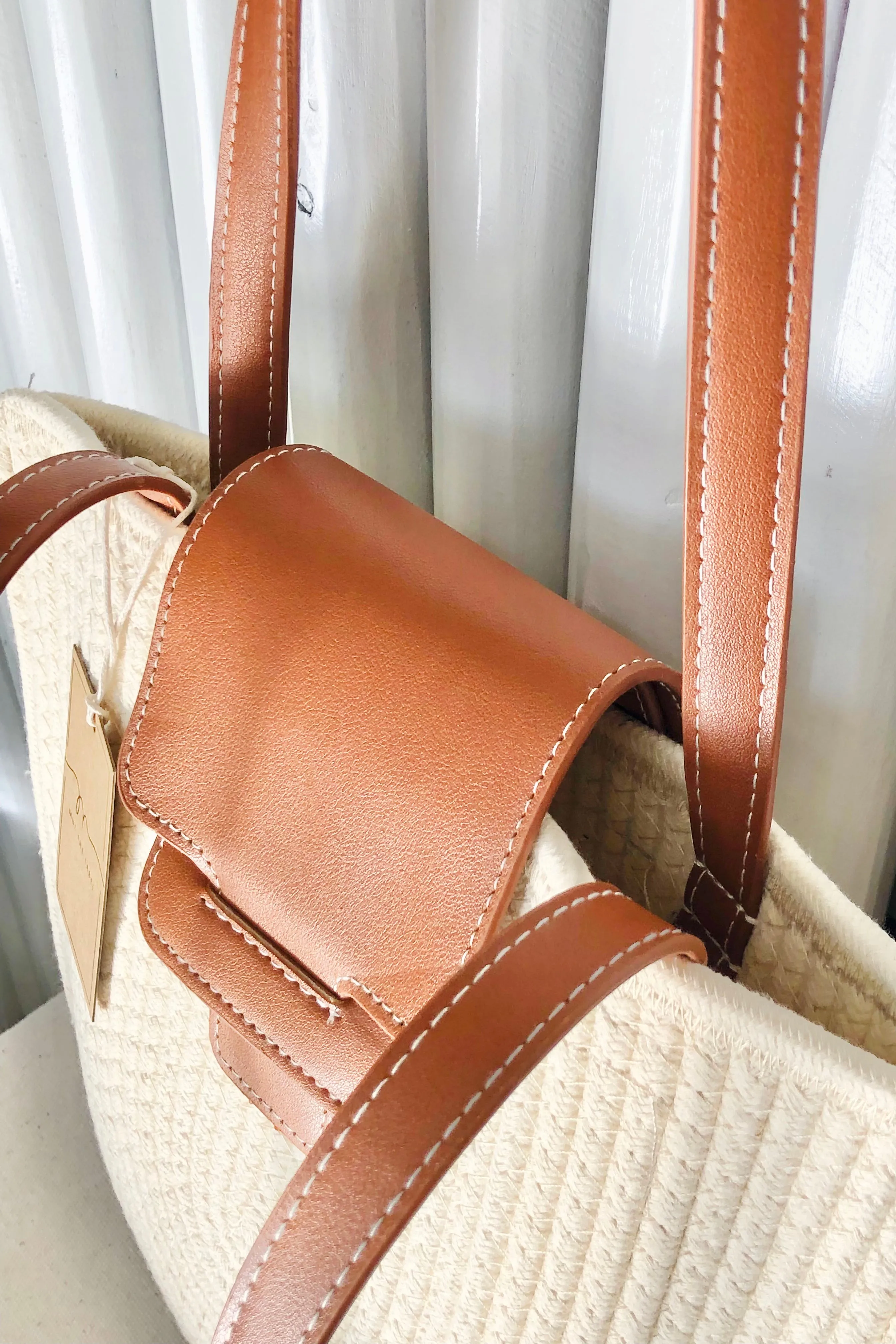 Front Flap Cotton Rope Shoulder Bag