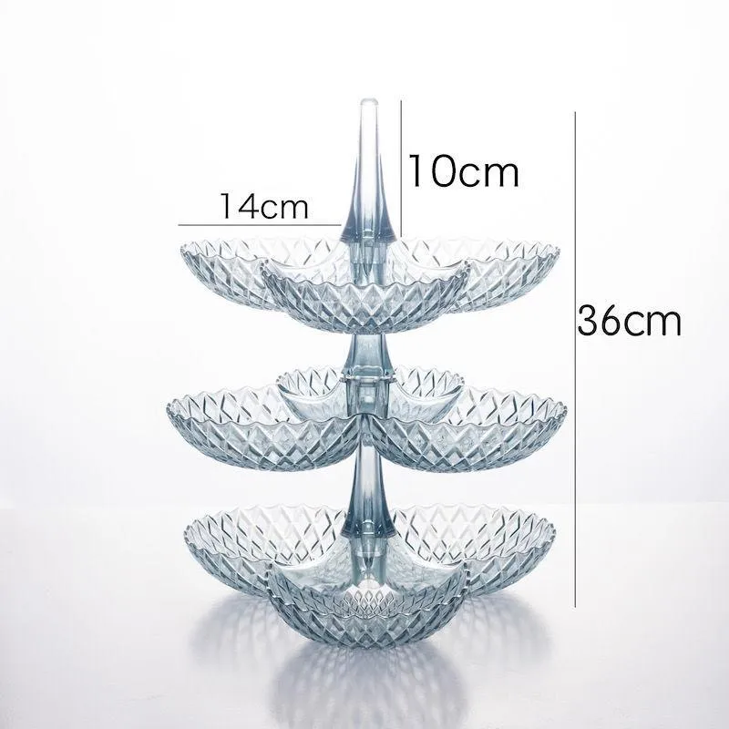 Fruit Tray Living Room Coffee Table Net Red Creative Fashion Plastic Multi-layer Fruit Tray Home New High-end Candy Tray