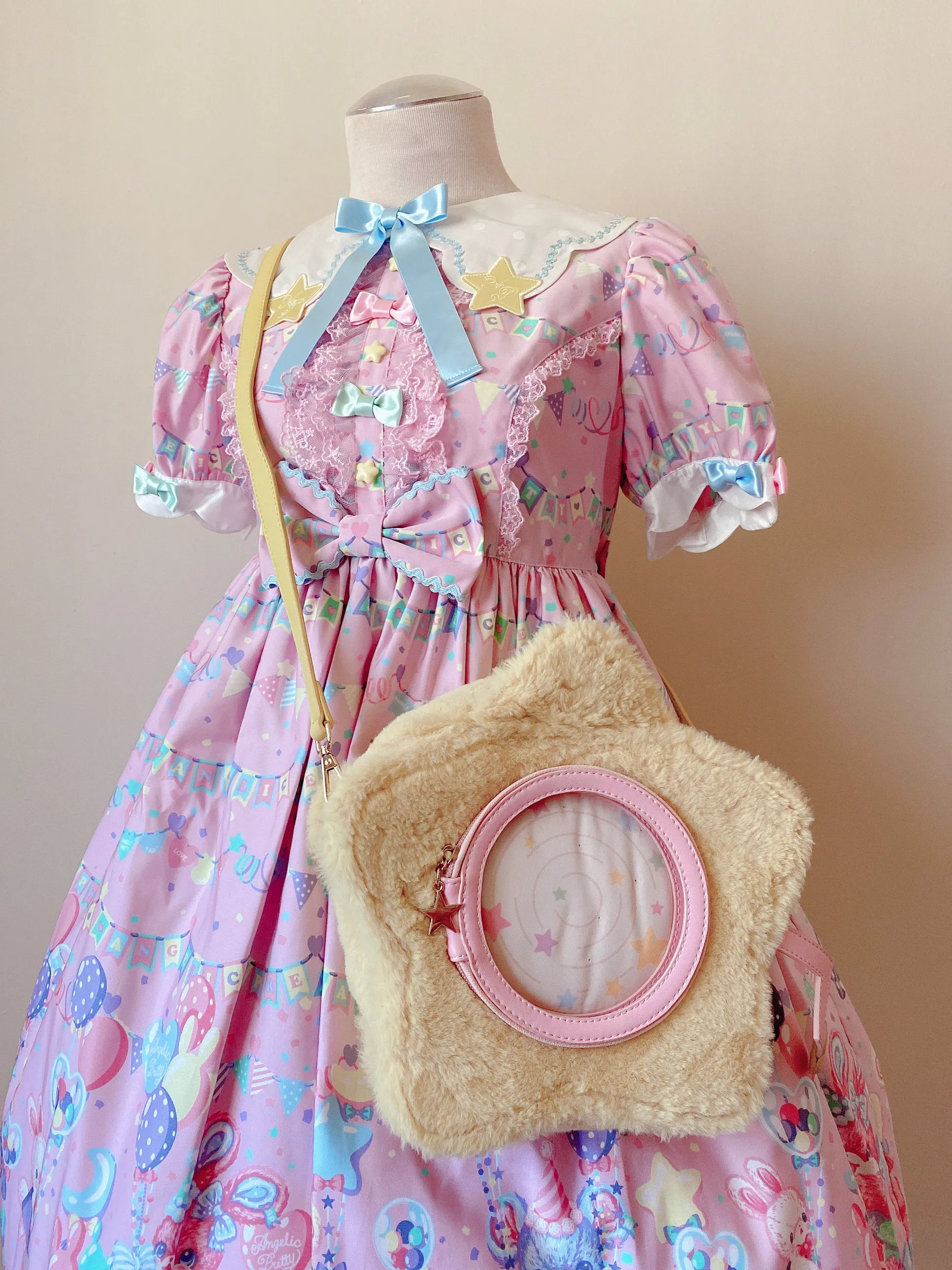 fuwafuwa etoile ita bag yellow