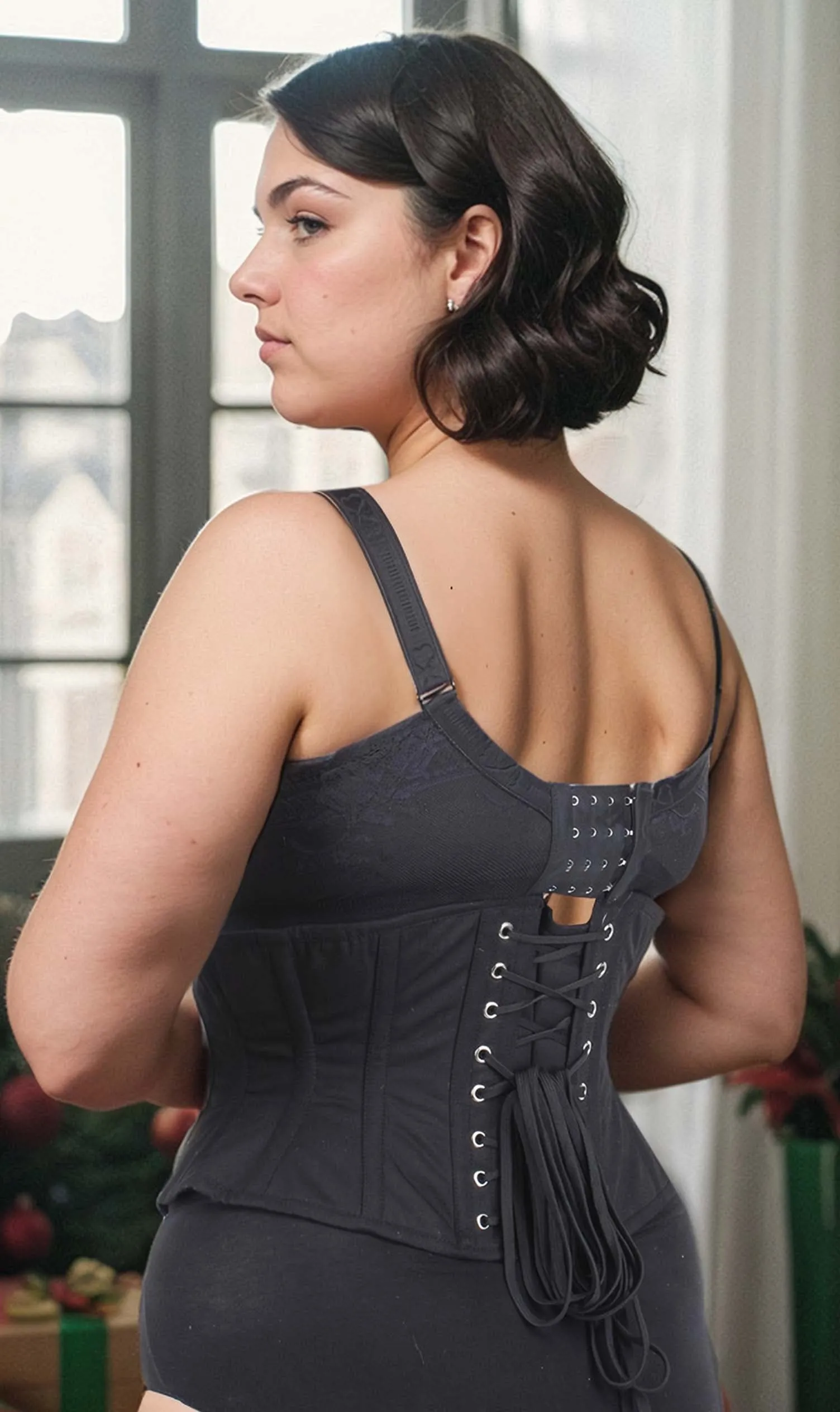 G-105 - Custom Made Underbust Cotton Waspie Corset