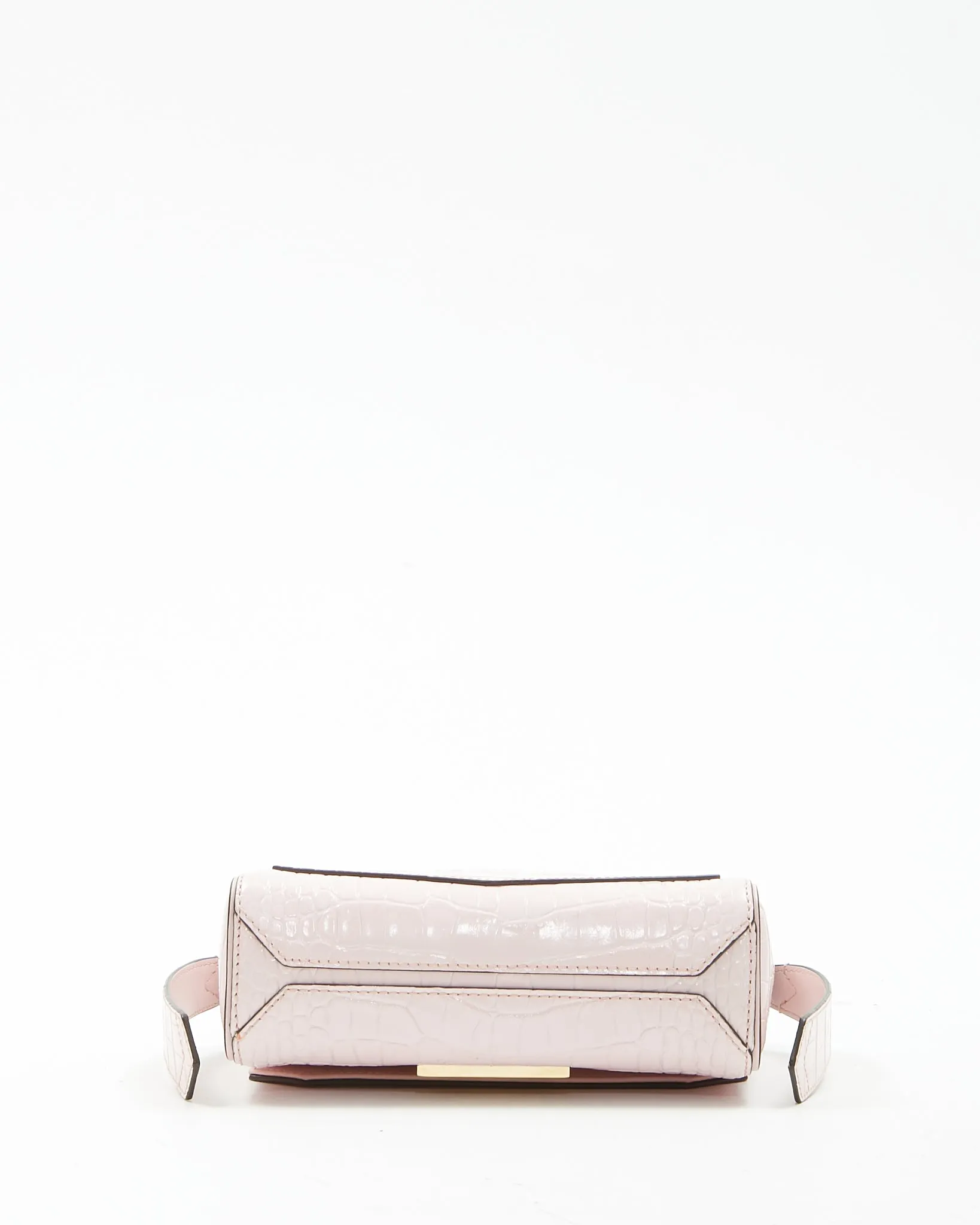Givenchy Pink Croc Embossed Eden Handle Crossbody Bag