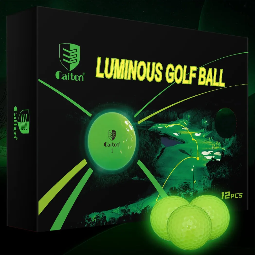 Glow Golf Balls for Night Sports Tournament Fluorescent Glow In The Dark Long Lasting Bright Luminous Night Golf Ball