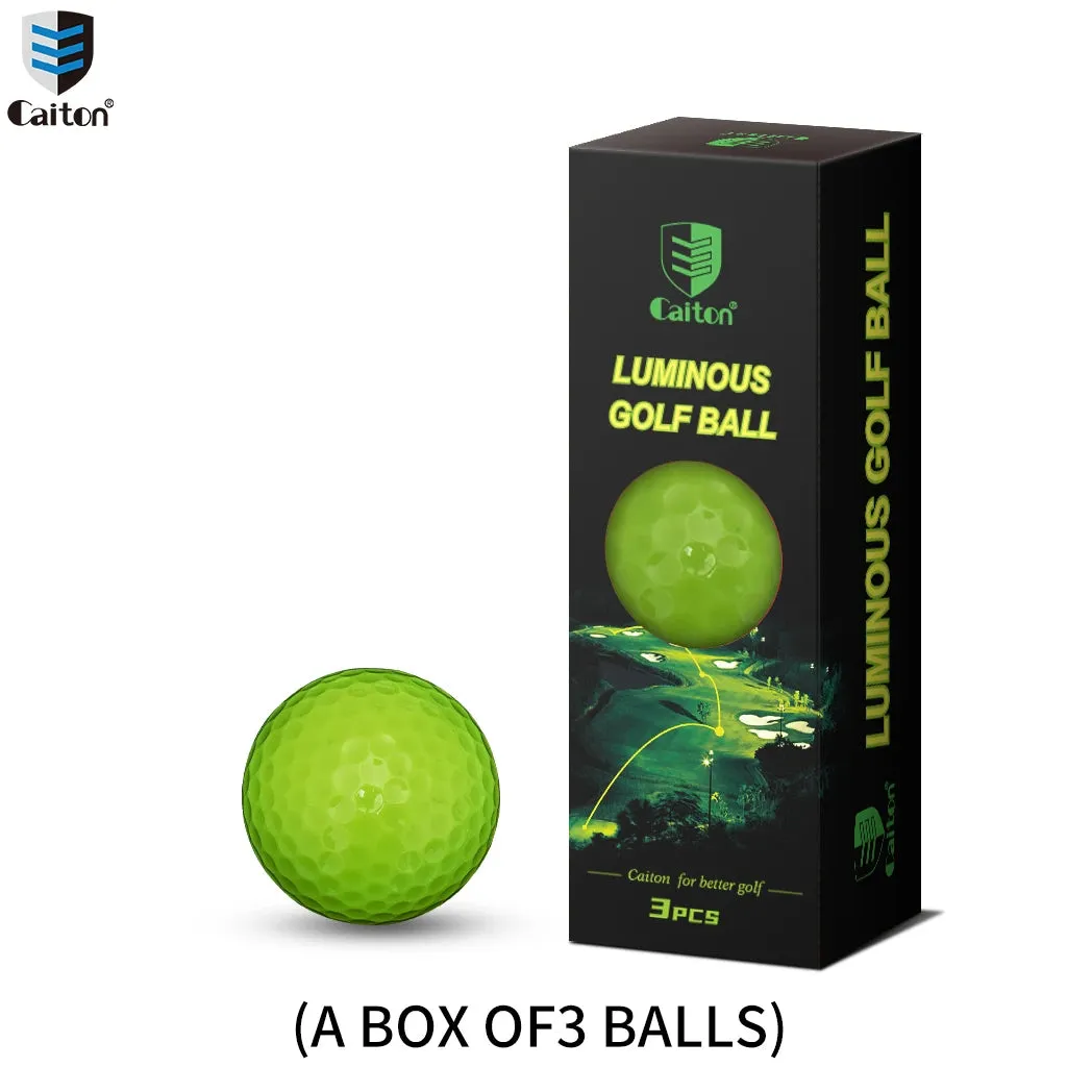 Glow Golf Balls for Night Sports Tournament Fluorescent Glow In The Dark Long Lasting Bright Luminous Night Golf Ball