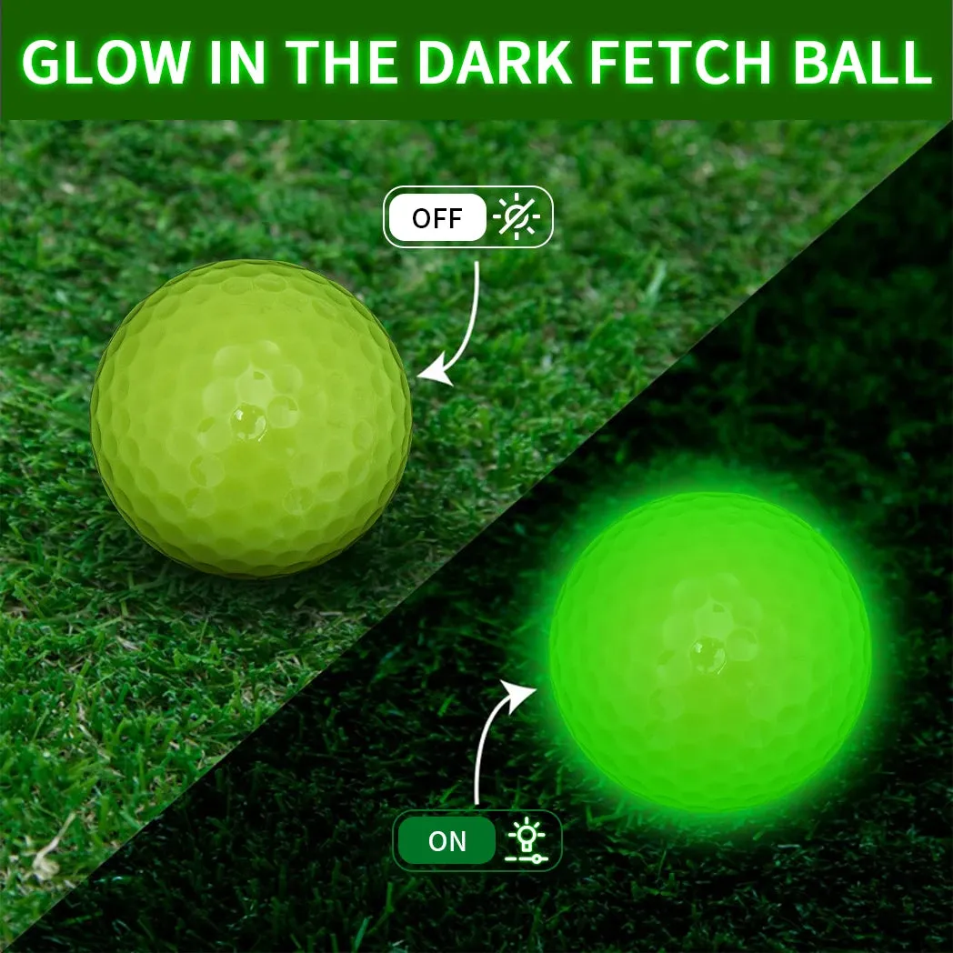 Glow Golf Balls for Night Sports Tournament Fluorescent Glow In The Dark Long Lasting Bright Luminous Night Golf Ball
