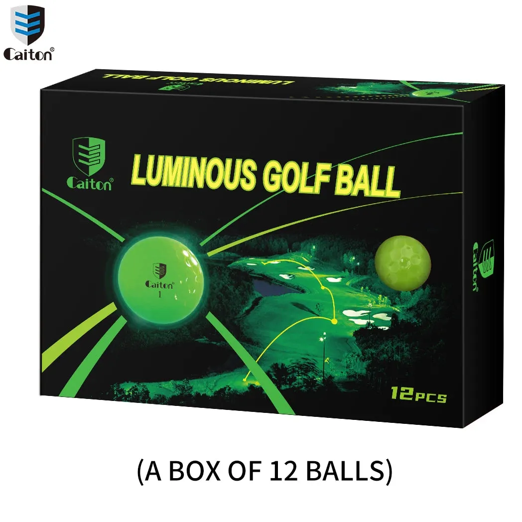 Glow Golf Balls for Night Sports Tournament Fluorescent Glow In The Dark Long Lasting Bright Luminous Night Golf Ball