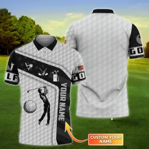 Golf 003 - Personalized Name 3D Polo Shirt - TD96