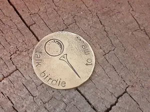 Golf ball marker in various metals