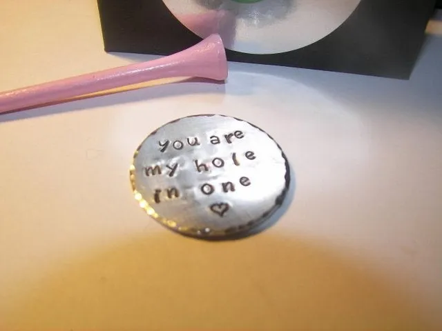 GOLF BALL MARKER Pocket Token , Hand Stamped Golf Ball Marker, PersonalizedGift For Dad