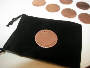 GOLF BALL MARKER Pocket Token , Hand Stamped Golf Ball Marker, PersonalizedGift For Dad
