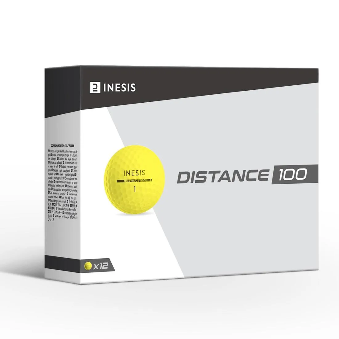 GOLF BALLS x12 - INESIS DISTANCE 100