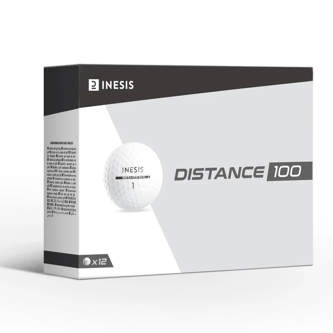 GOLF BALLS x12 - INESIS DISTANCE 100