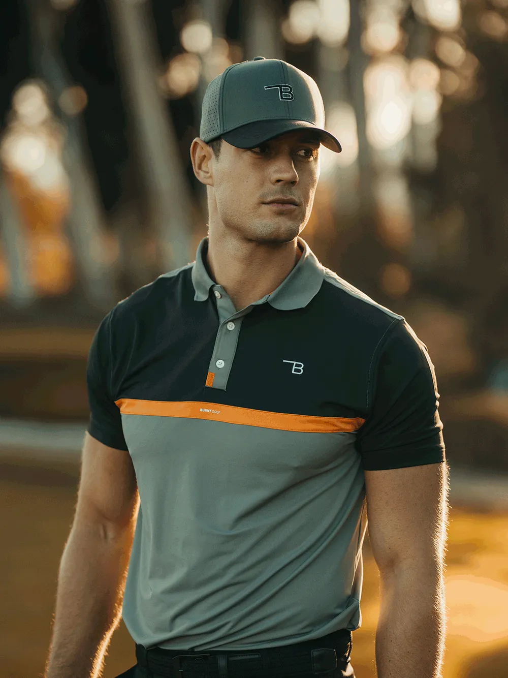 Golf Cap - Black/Charcoal