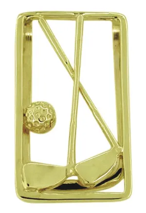 Golf Club Money Clip in 14 Karat Gold