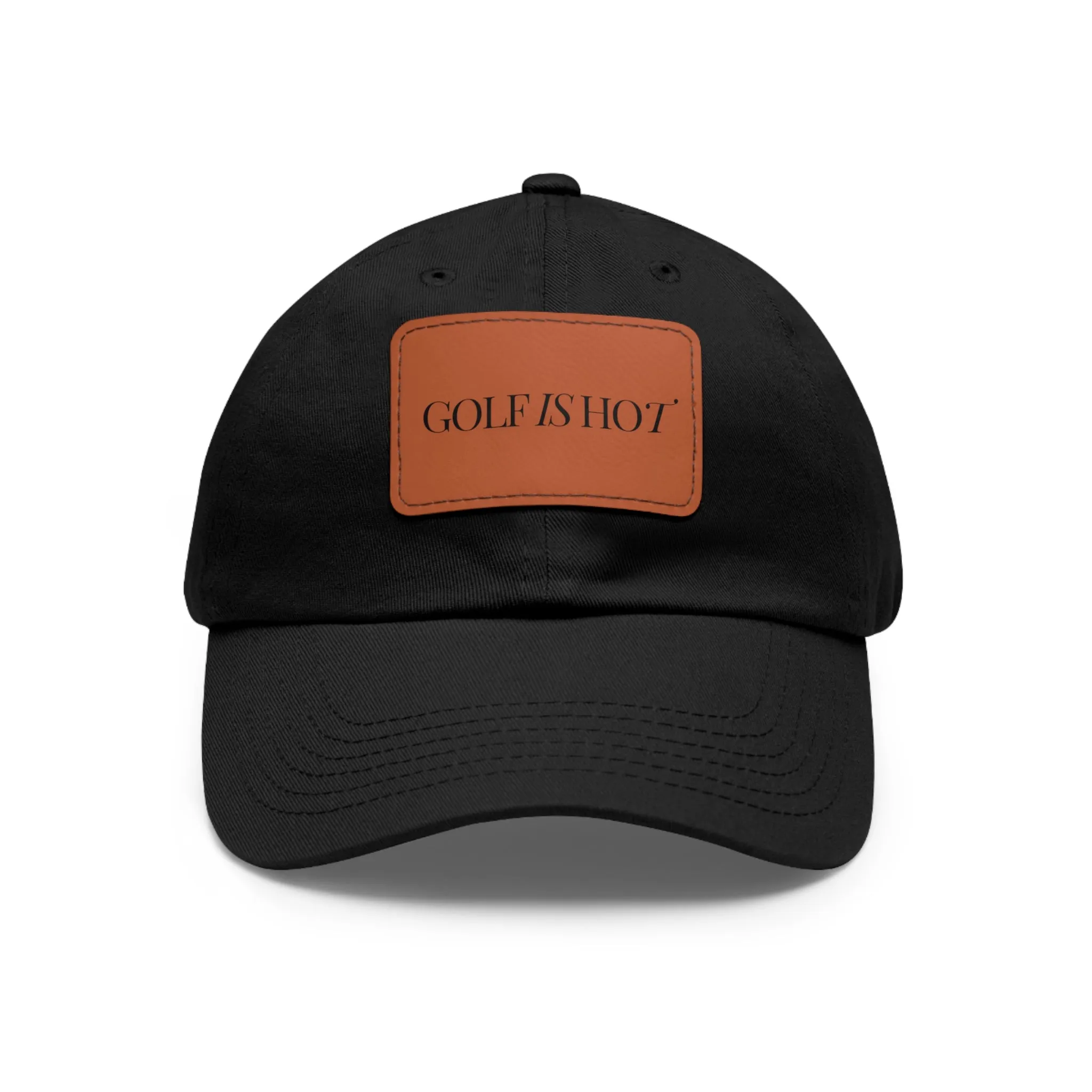 Golf Is Hot Leather Patch Hat