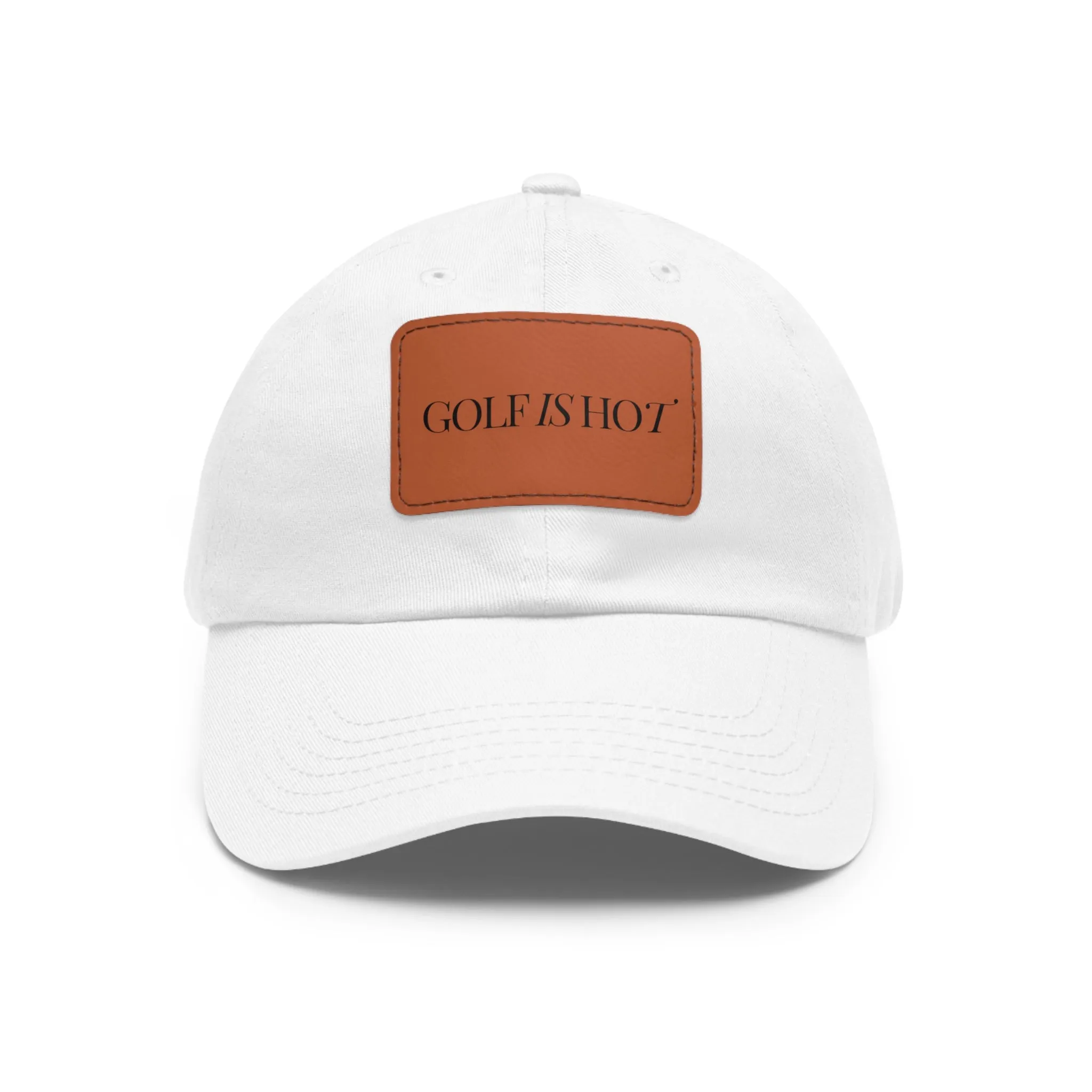 Golf Is Hot Leather Patch Hat