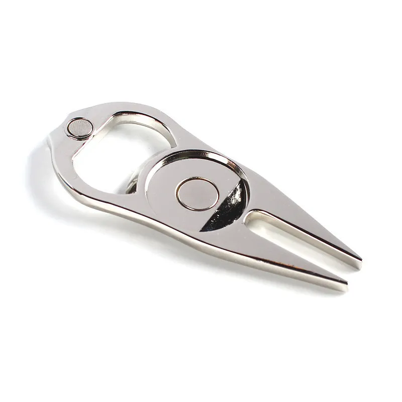 Golf Putting Green Fork Metal Ball Yoke Bottle Opener Ball Marking Turf Tool Gift Black Green