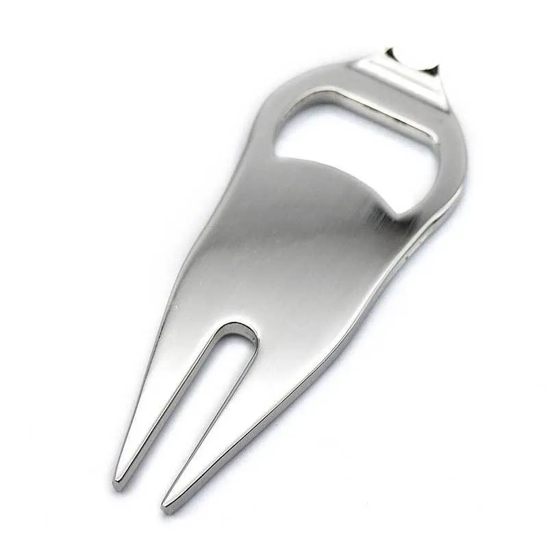 Golf Putting Green Fork Metal Ball Yoke Bottle Opener Ball Marking Turf Tool Gift Black Green