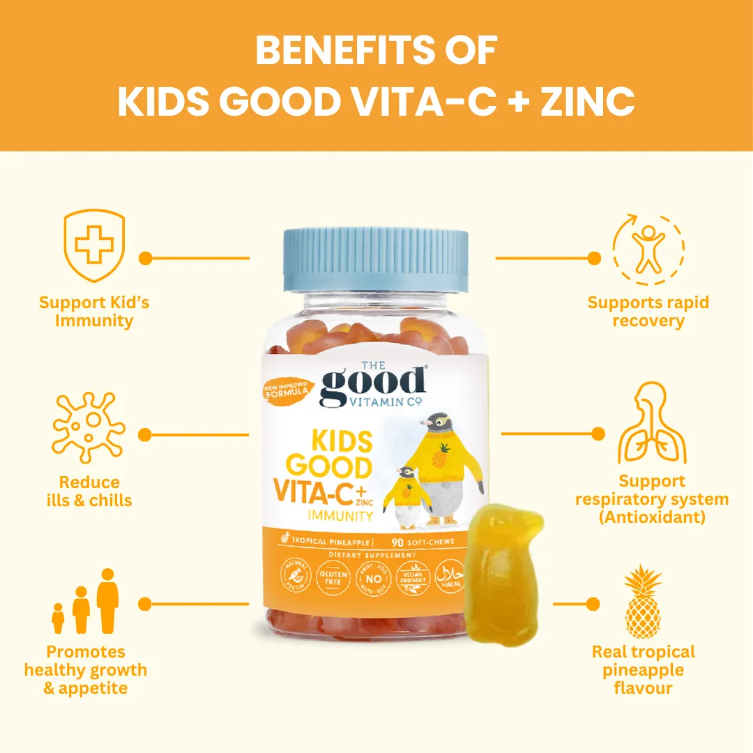 Good Vitamin Gummies Kids Good Vita-C   Zinc (Immunity) 90s