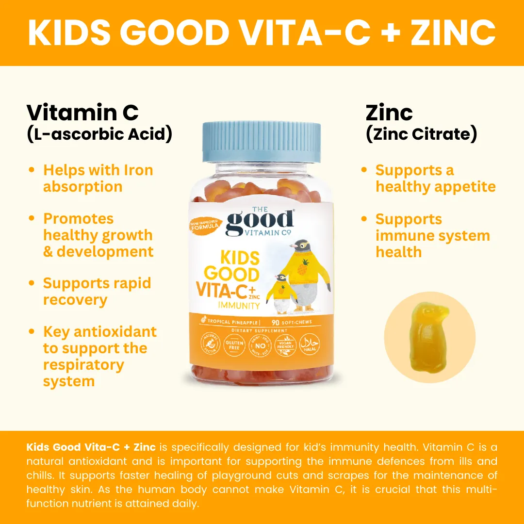 Good Vitamin Gummies Kids Good Vita-C   Zinc (Immunity) 90s