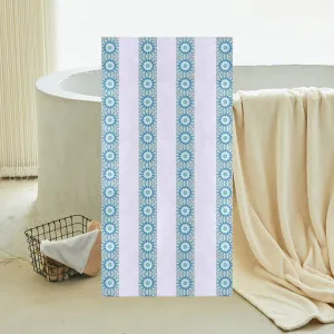 Green and White Stripes Bath Towel - 30"x 60" (Made in USA)