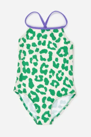 Green Leopard | Girls' Swimsuit