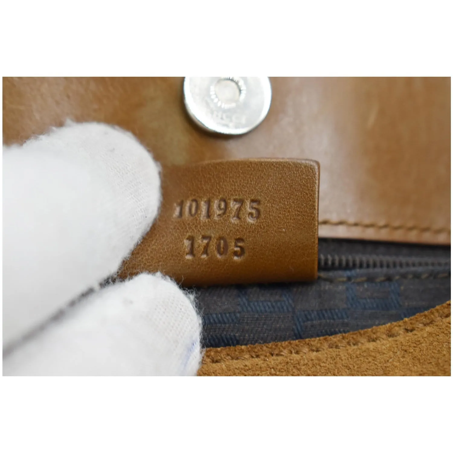 GUCCI Horsebit Suede Leather Shoulder Bag Tan 101975