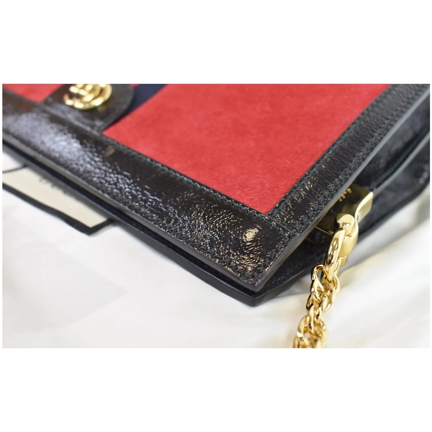 GUCCI Ophidia GG Small Web Suede Leather Shoulder Bag Red 503877 - 20% OFF
