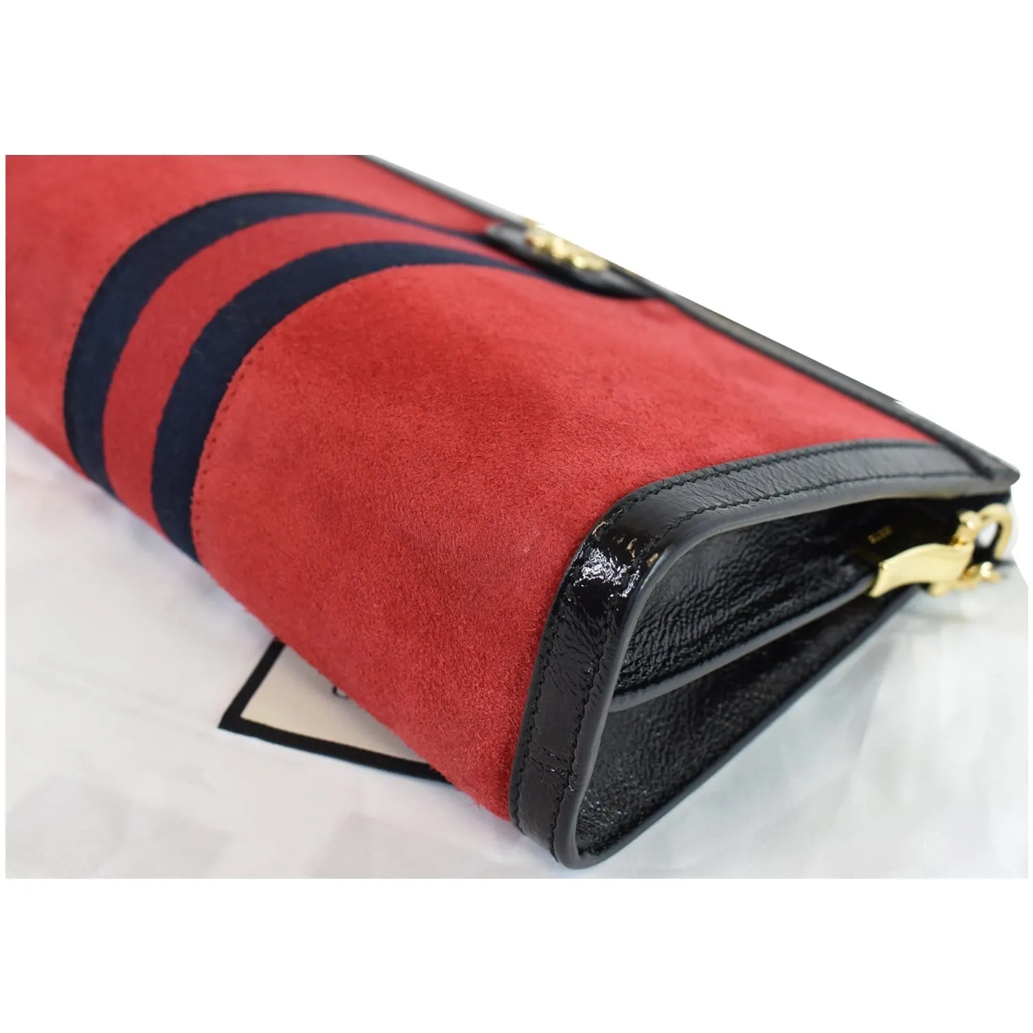 GUCCI Ophidia GG Small Web Suede Leather Shoulder Bag Red 503877 - 20% OFF