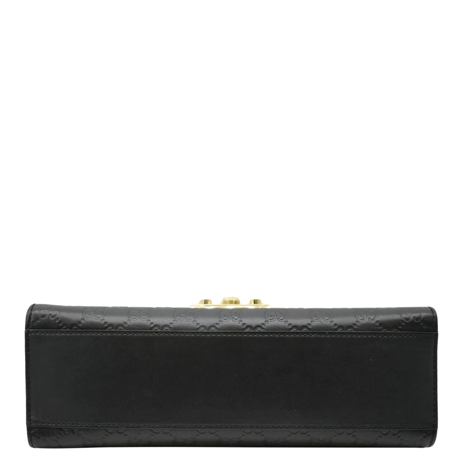 GUCCI Padlock Medium GG Leathrer Chain Shoulder Bag Black 409486