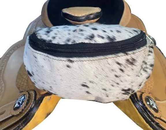Hair on Cowhide Saddle Pouch
