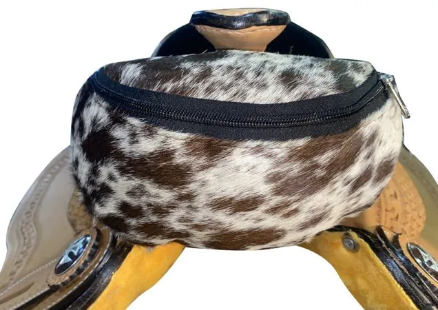 Hair on Cowhide Saddle Pouch