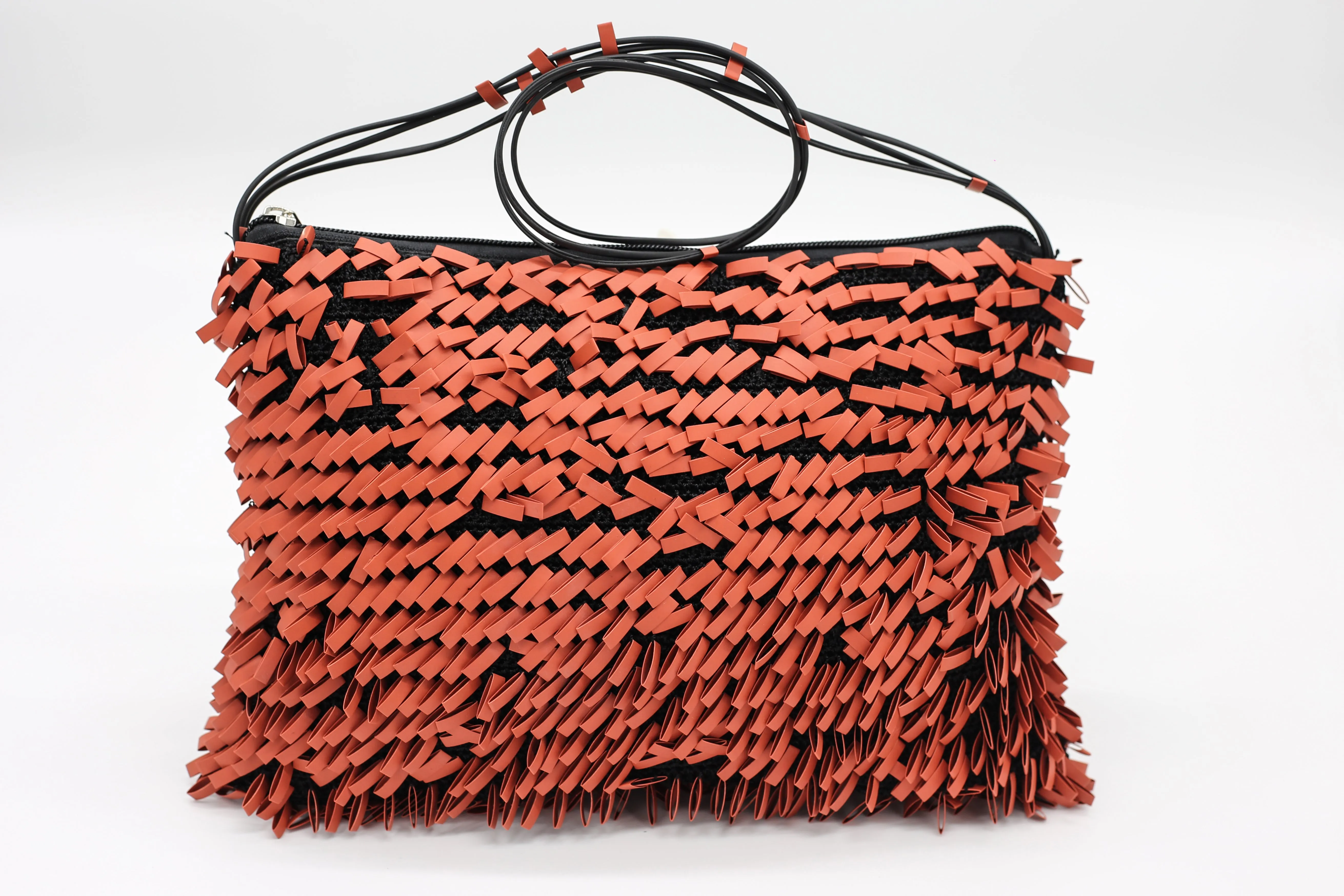 Hand-crocheted Recycled Rubber Loop Bag