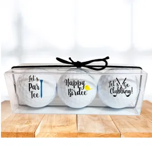 Happy Birthday Golf Ball Gift Set