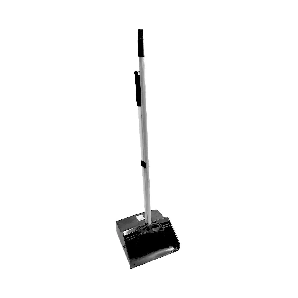 Heavy-Duty Lobby Dustpan with Wheels and Lobby Broom Combo - Sold By The Case