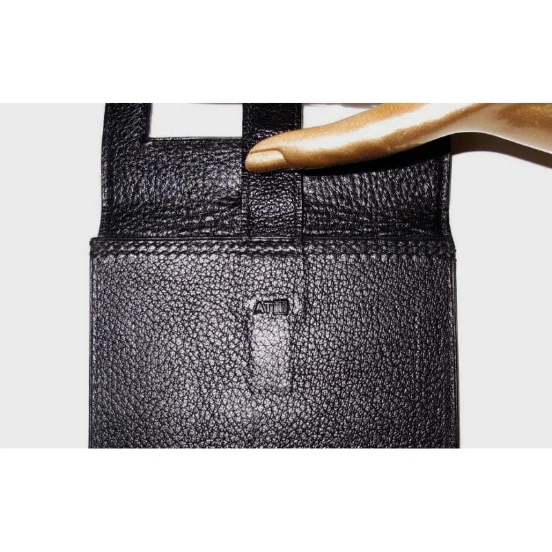 Hermes 2011 Black Buffle Leather Golf Score Holder NEW!