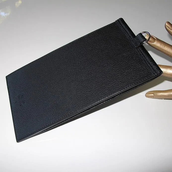 Hermes 2011 Black Buffle Leather Golf Score Holder NEW!
