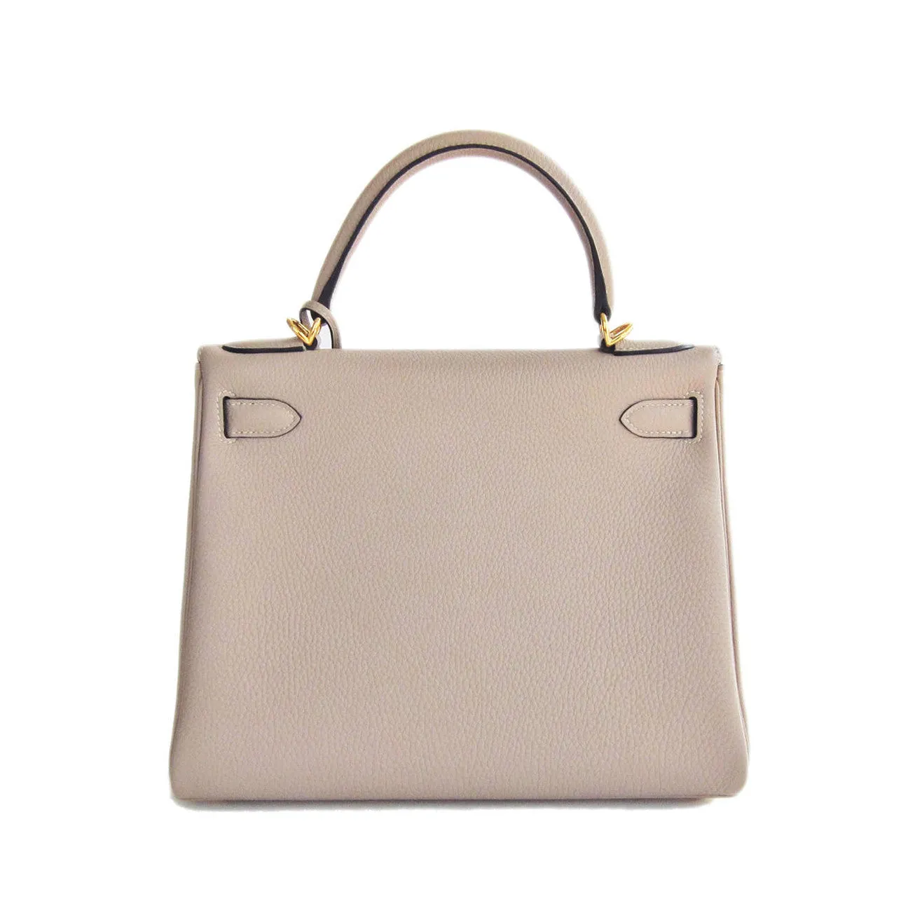 Hermes Gris Tourterelle 28cm Togo Kelly Gold GHW Shoulder Bag