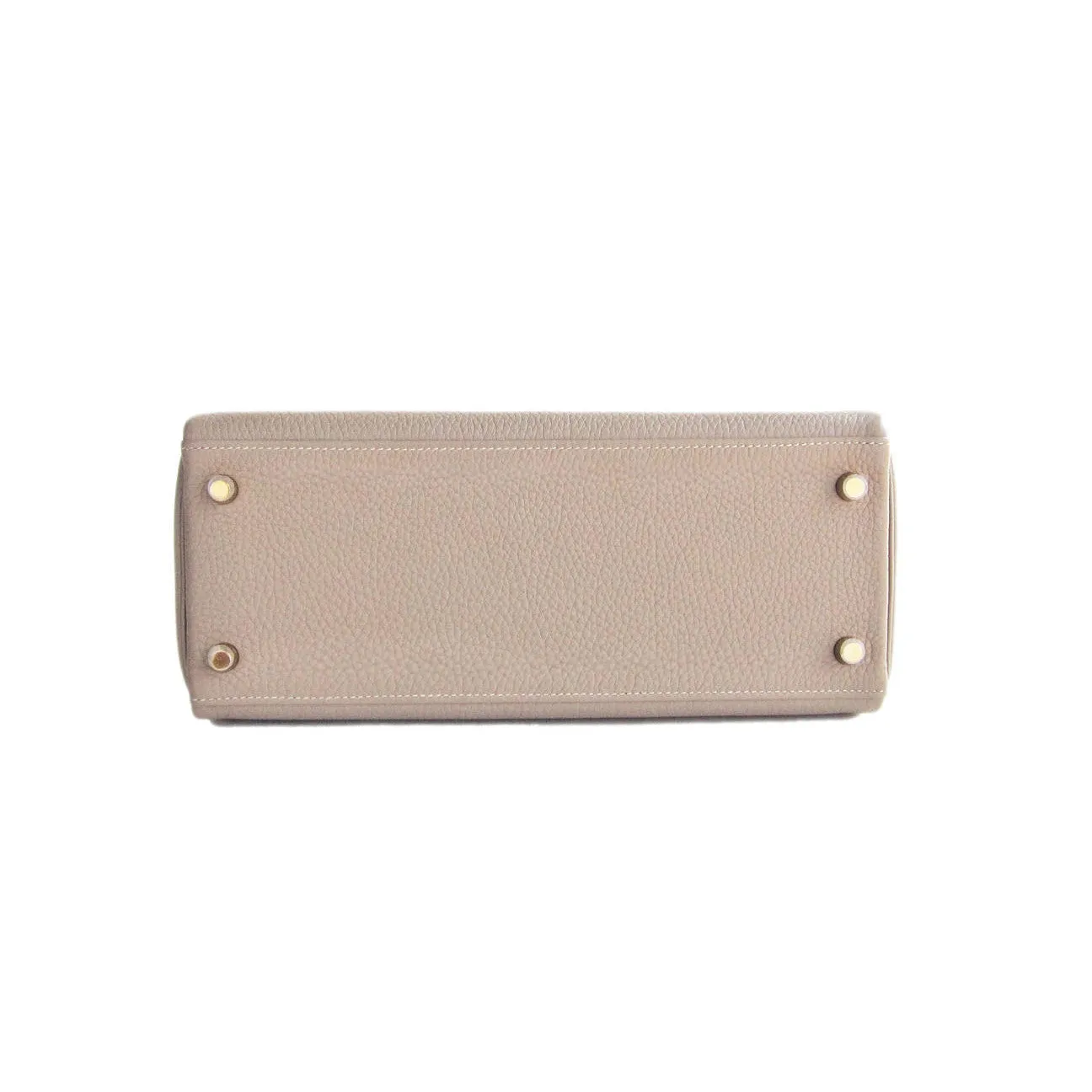 Hermes Gris Tourterelle 28cm Togo Kelly Gold GHW Shoulder Bag