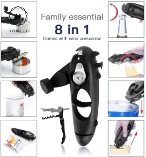 Homlly 8 in 1 Multifunctional Smooth Edge Can Openers