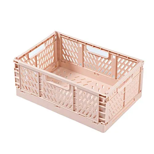 Homlly Collapsible Stackable Storage Crates Basket Box